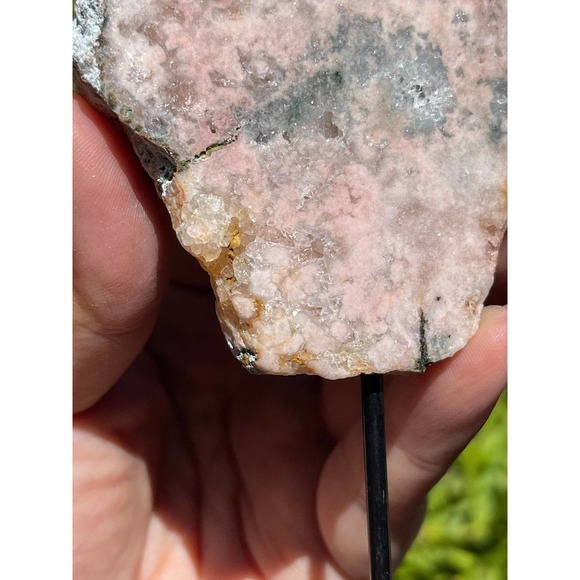 Pink Amethyst on Stand | Druzy Pink Amethyst Slab - Picture 8 of 9